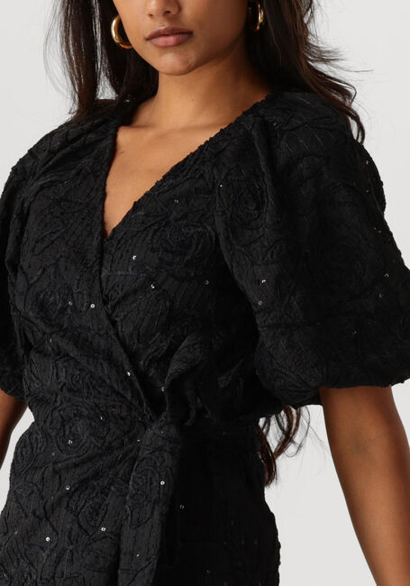 Schwarze OBJECT Minikleid OBJFARA RE 2/4 WRAP DRESS - large