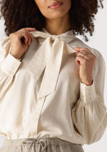 Creme Y.A.S. Blusen YASPIL LS BOW SHIRT - large
