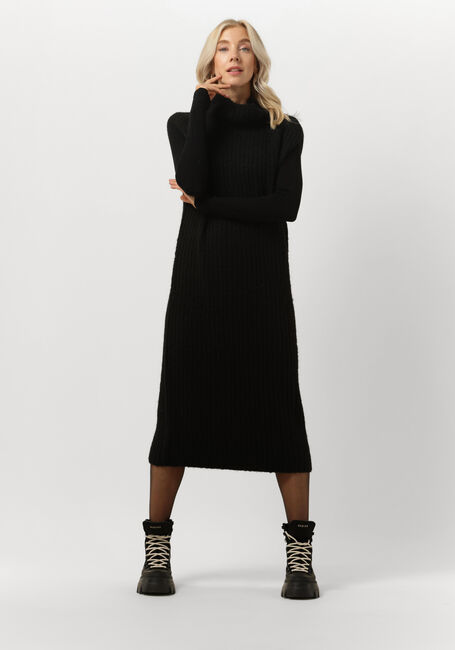 Schwarze 10DAYS Midikleid TURTLE NECK DRESS - large