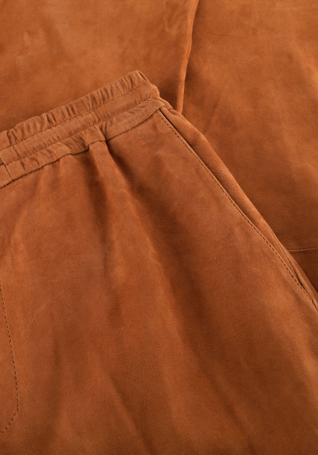 Cognacfarbene IBANA Weite Hose PANNA SUEDE - large