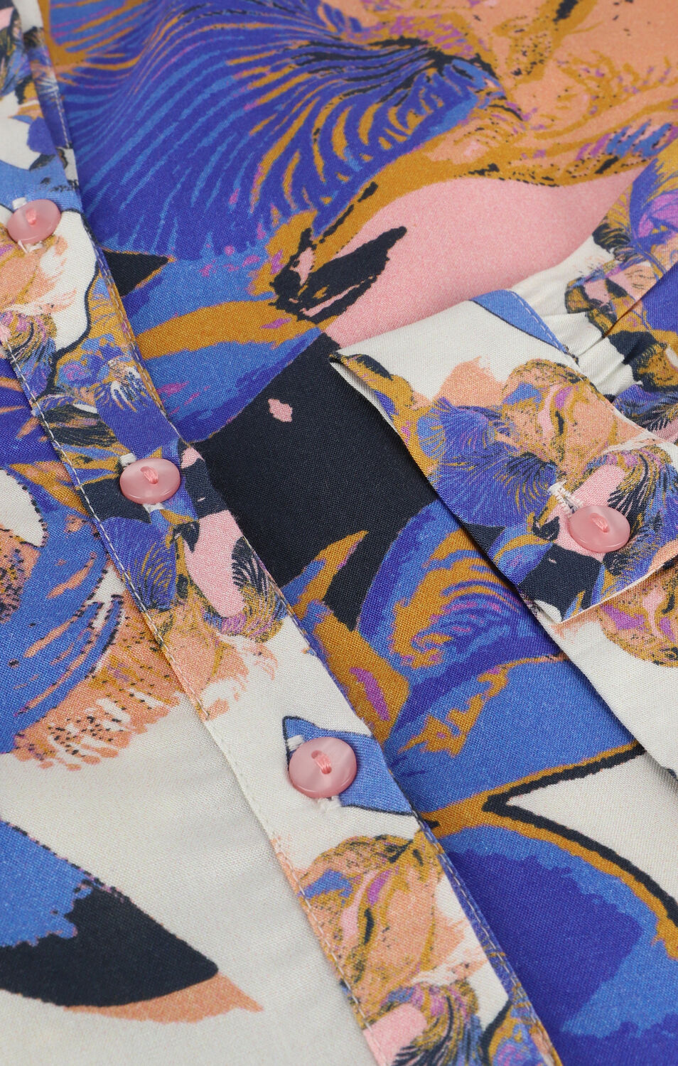 Blaue LOLLYS LAUNDRY Maxikleid NEE - large