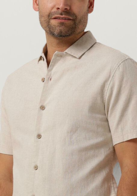 Beige ANERKJENDT Casual-Oberhemd AKLEON S/S COT/LINEN SHIRT - large
