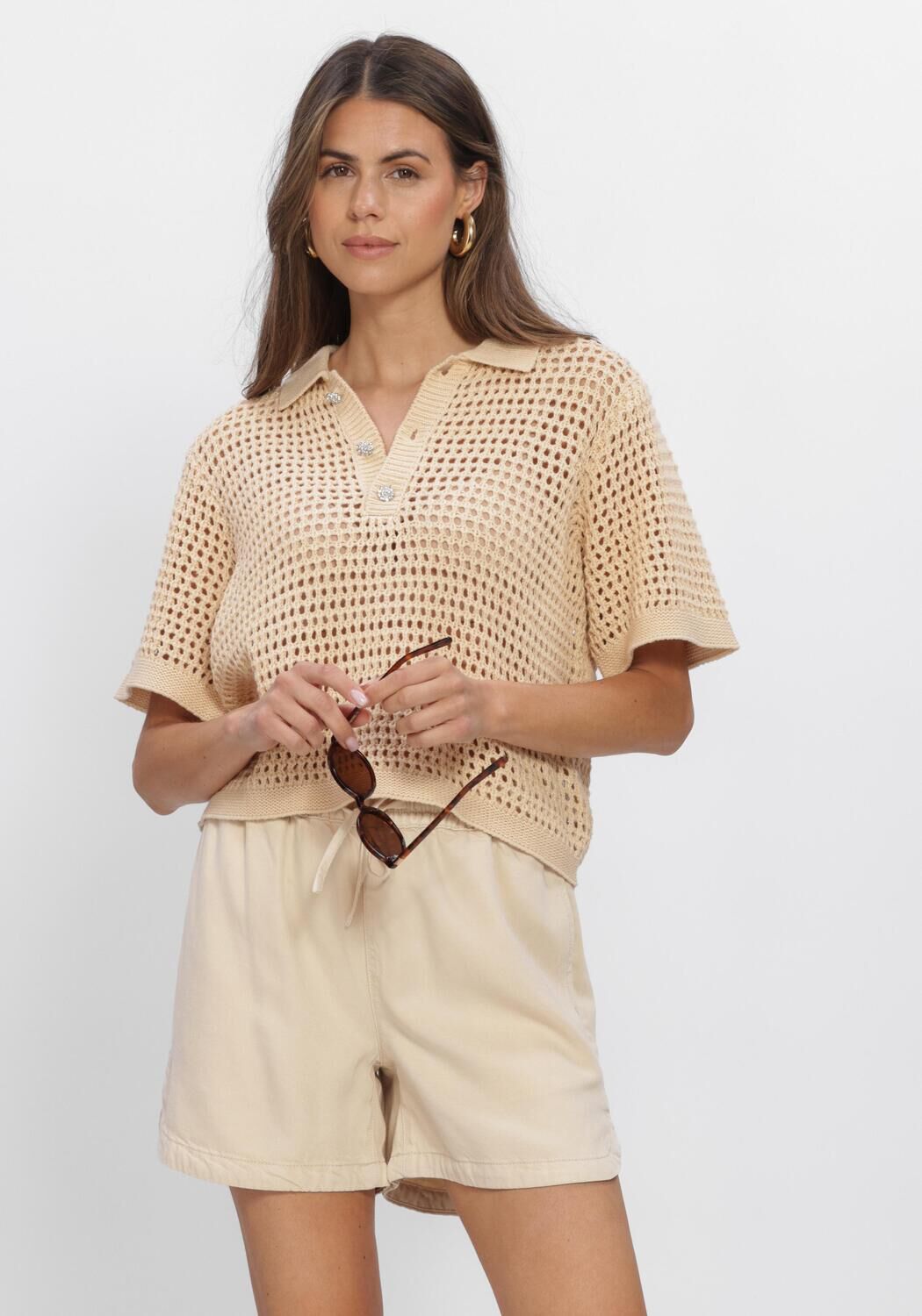 Beige AMAYA AMSTERDAM Tops & T-shirts LEWIS KNITWEAR - large