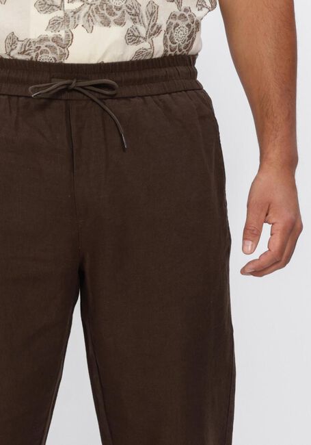 Braune LES DEUX Weite Hose PATRICK LINEN PANTS - large