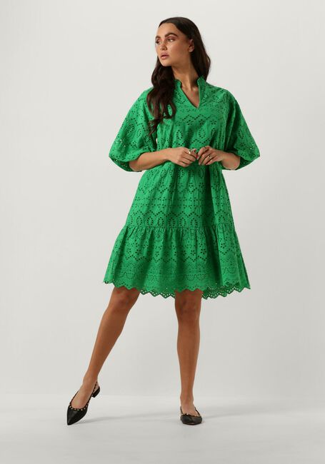 Grüne NOTRE-V Minikleid NV-DONNA DRESS BRODERIE ANGLAISE DRESS - large