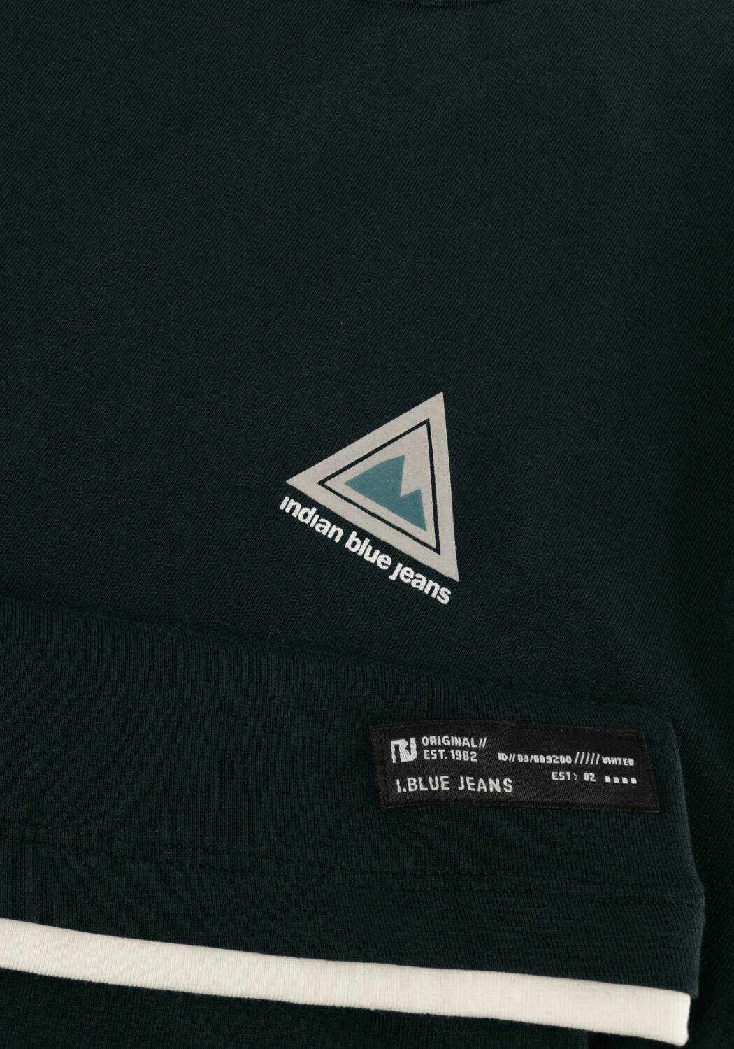 Dunkelgr&uuml;n INDIAN BLUE JEANS T-shirt T-SHIRT CHEST AND BACKPRINT - large