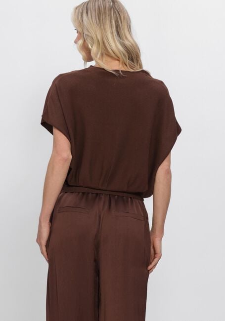 Braune SUMMUM Pullover V-NECK SWEATER VISCOSE BLEND KNIT - large