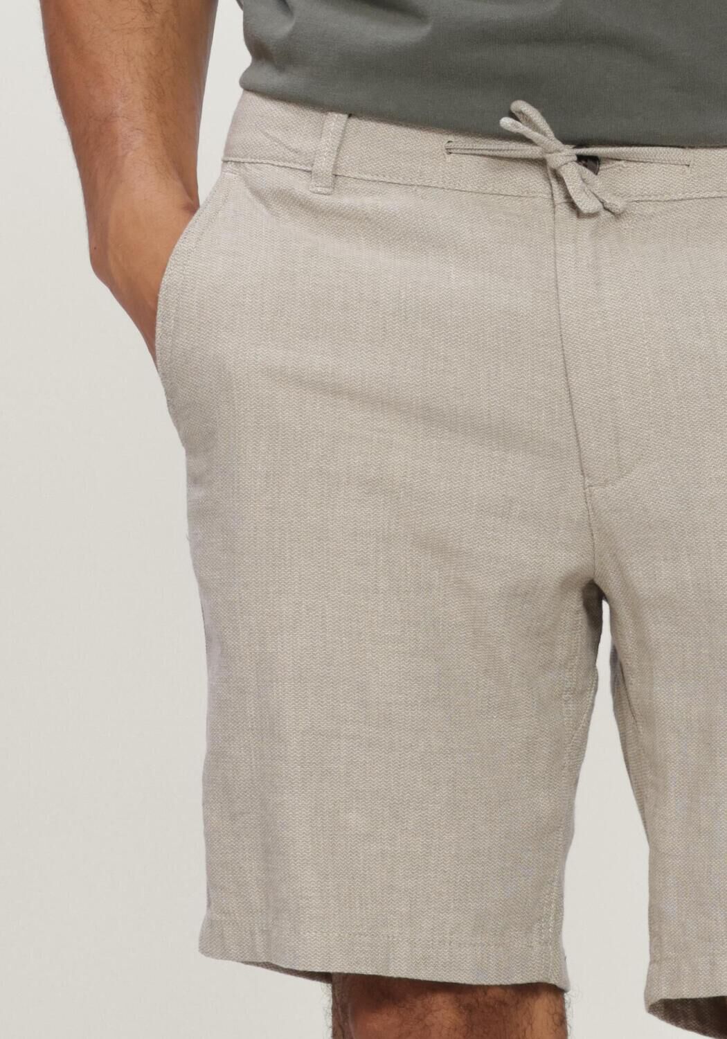 Sand SELECTED MEN Kurze Hose SLHREGULAR-BRODY LINEN BLD SHORTS NOOS - large