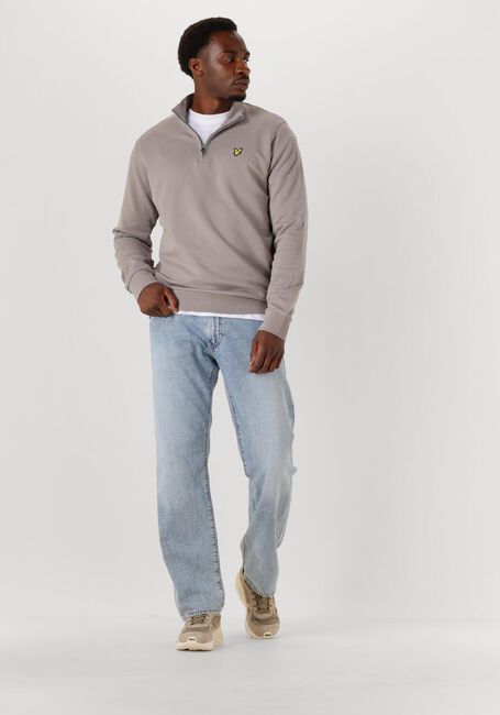 Graue LYLE & SCOTT Sweatshirt LOOPBACK QUARTER ZIP SWEAT - large