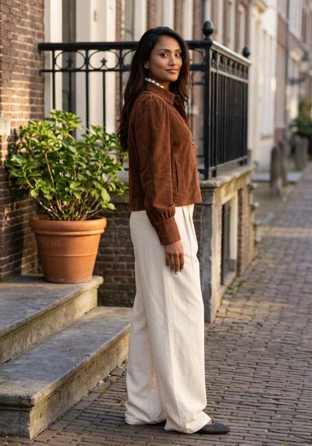 Braune DANTE6 Jack MICAIAH CROPPED SUEDE JACKET - large