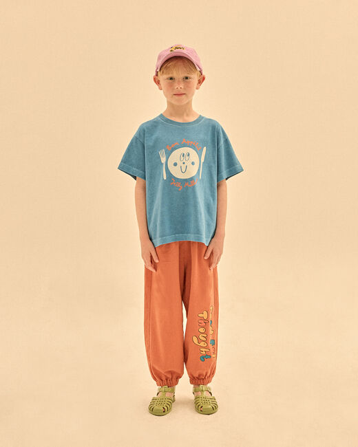 Blaue Jelly Mallow T-shirt BON APPETIT PIGMENT T-SHIRT - large