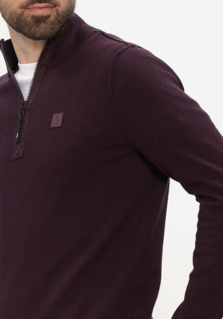 Bordeaux BUTCHER OF BLUE Pullover CLIFDEN HALFZIP - large