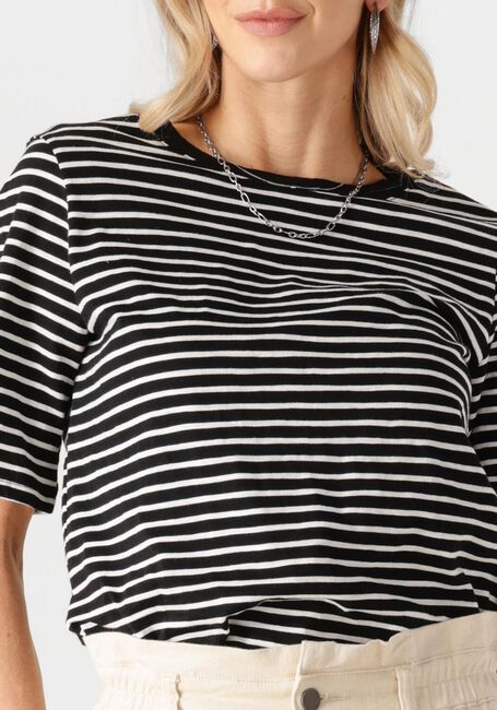Schwarze CC HEART T-shirt CC HEART SILLA STRIPE - large