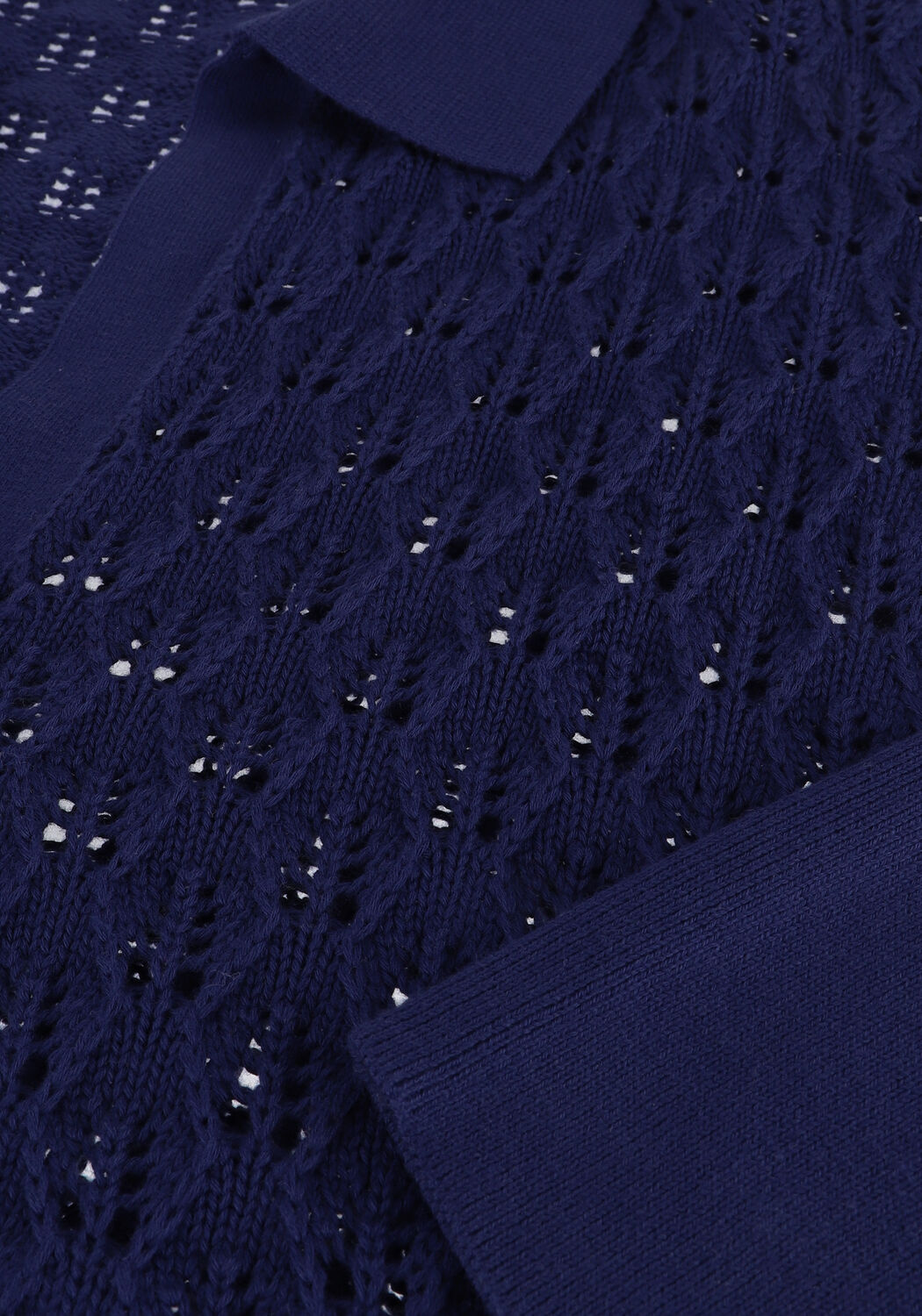 Blaue BELLAMY Pullover MY POLO AJOUR - large