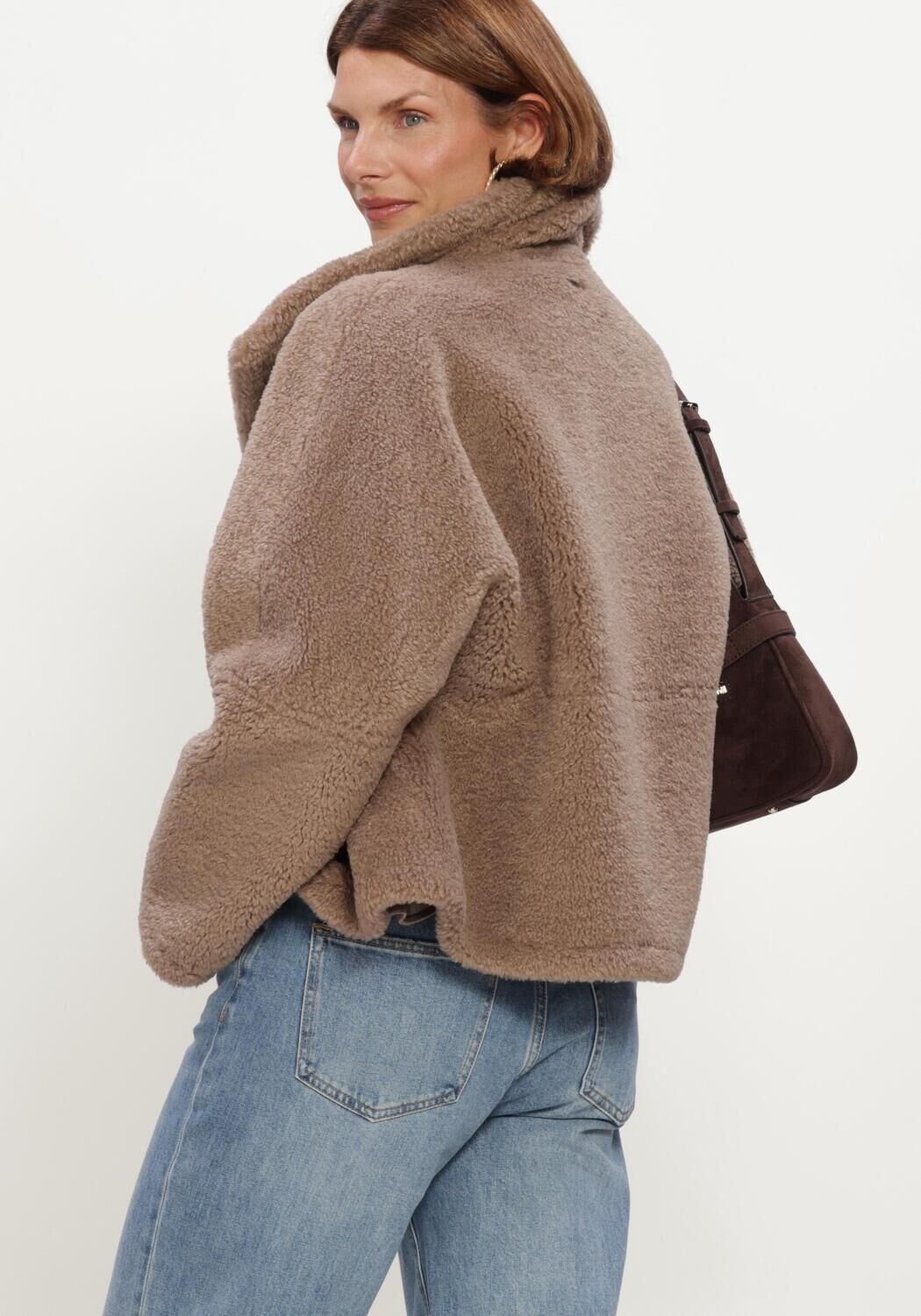 Taupe BEAUMONT Teddy-Jacke SHAYE JACKET - large