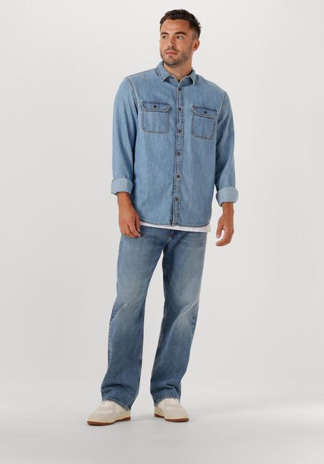 Blaue TOMMY JEANS Casual-Oberhemd LS REGULAR DENIM SHIRT EXT - large
