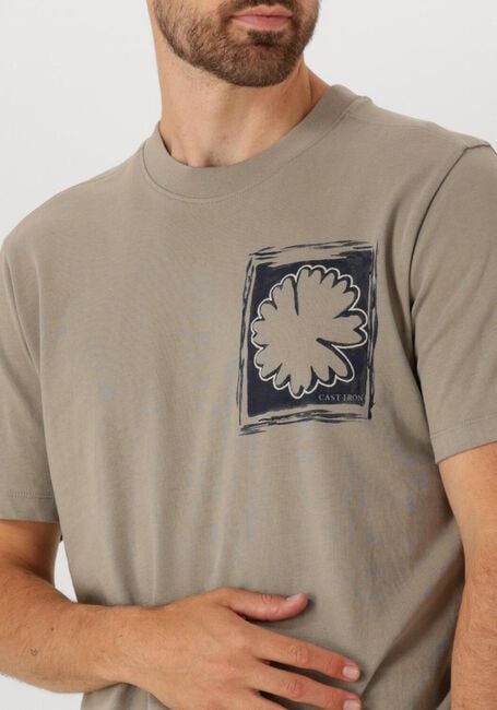 Beige CAST IRON T-shirt REGULAR FIT SINGLE JERSEY CA - large