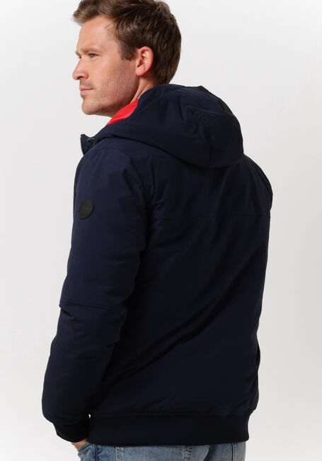 Blaue SCOTCH & SODA Wattierte Jack HOODED JACKET WITH STRETCH - large