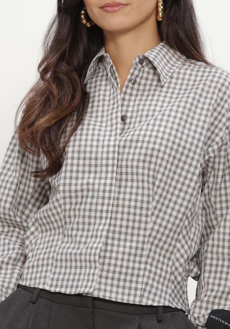 Graue HAUTE L'AMITI&Eacute; Blusen MIMOSA CHECK SMOCK SHIRT - large