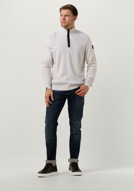 Ecru VANGUARD Pullover HALP ZIP COLLAR COTTON STRUCTURE - large
