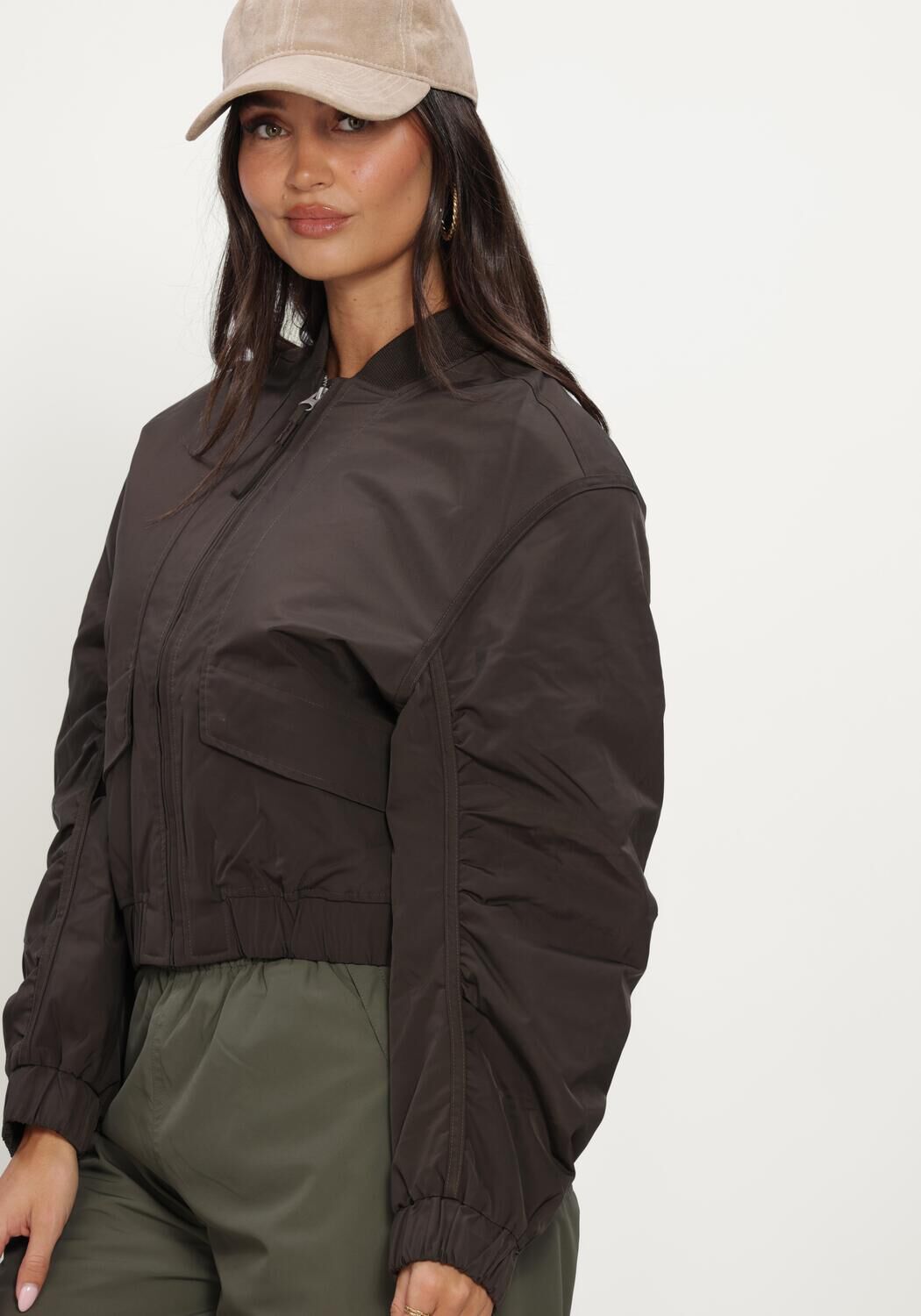 Braune MSCH COPENHAGEN Jack MSCHKOSHER BOMBER JACKET - large