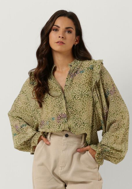 Gr&uuml;ne SISSEL EDELBO Blusen JUANA SILK SHIRT - large