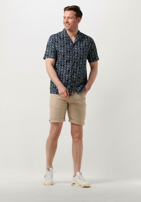 Dunkelblau PURE PATH Casual-Oberhemd SHORTSLEEVE WITH ALL-OVER-PRINT - large
