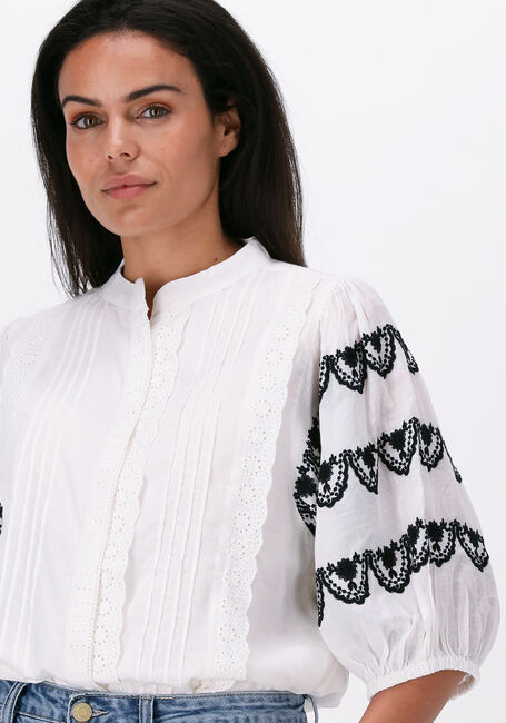 Nicht-gerade weiss SUMMUM Bluse SHIRT COTTON EMBROIDERED - large