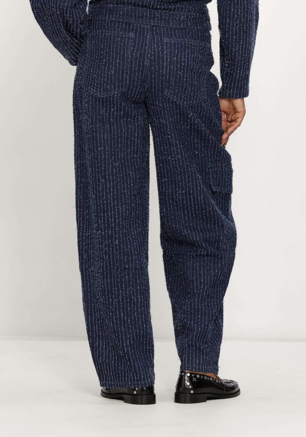 Blaue REFINED DEPARTMENT Cargo jeans LADIES WOVEN STRUCTURE DENIM BALLOON JEANS COCO - large