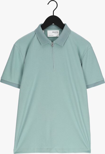 Grüne SELECTED HOMME Polo-Shirt SLHFAVE ZIP SS POLO B - large