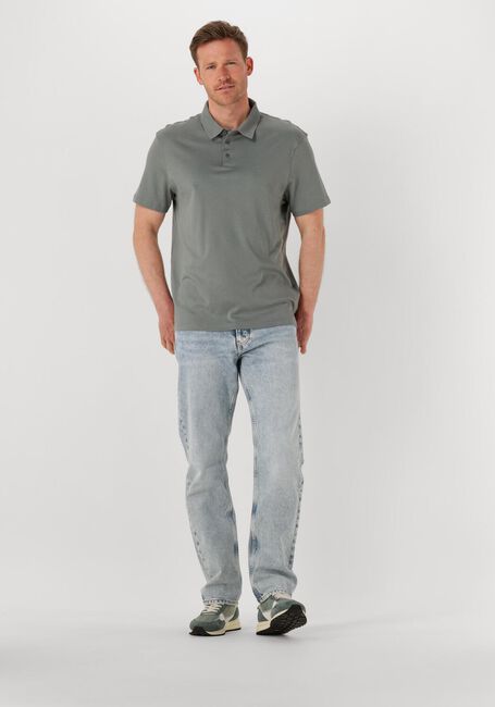 Graue CALVIN KLEIN Polo-Shirt SS SUPIMA CHEST EMB - large