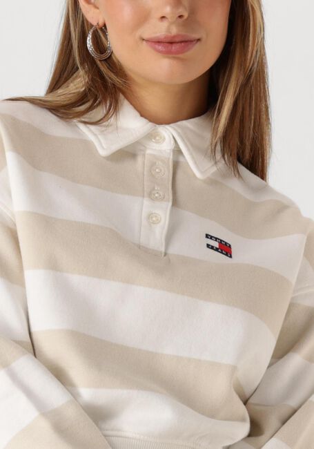 Beige TOMMY JEANS Tops & T-shirts TJW BOXY BADGE POLO HWK - large