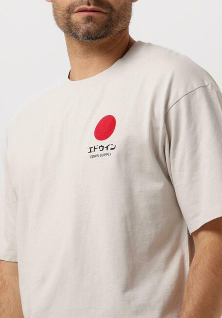 Beige EDWIN T-shirt JAPANESE SUN SUPPLY TS SINGLE JERSEY - large