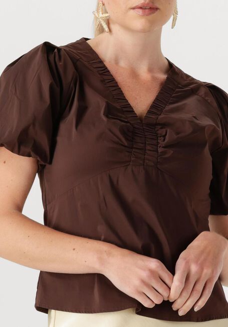 Braune NEO NOIR Blusen IRINA POPLIN BLOUSE - large