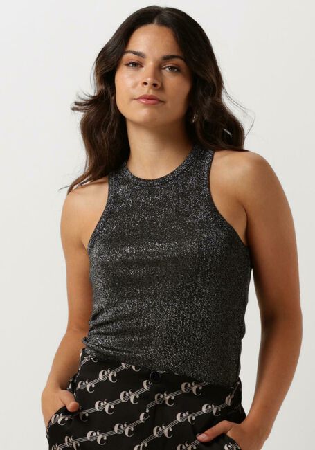 Schwarze CO'COUTURE Top SAHARA GLITTER TANK TOP - large