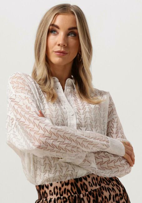 Wei&szlig;e ALIX THE LABEL Blusen LADIES WOVEN BULL BURNOUT BLOUSE - large