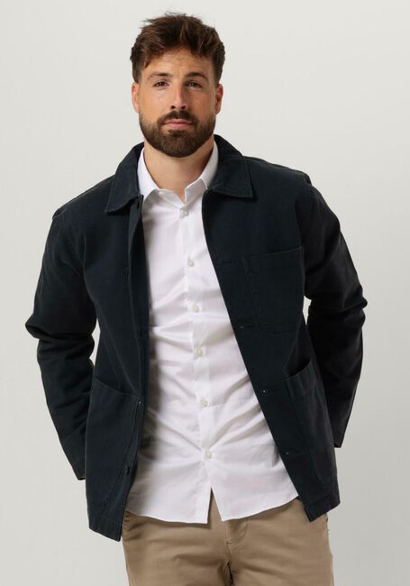 Dunkelblau SELECTED HOMME Overshirt SLHLOOSETONY-TWILL OVERSHIRT W NOOS - large