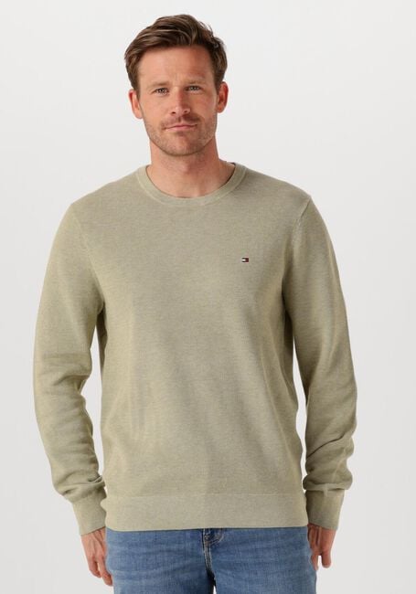 Grüne TOMMY HILFIGER Pullover ESSENTIAL STRUCTURE CREW NECK - large