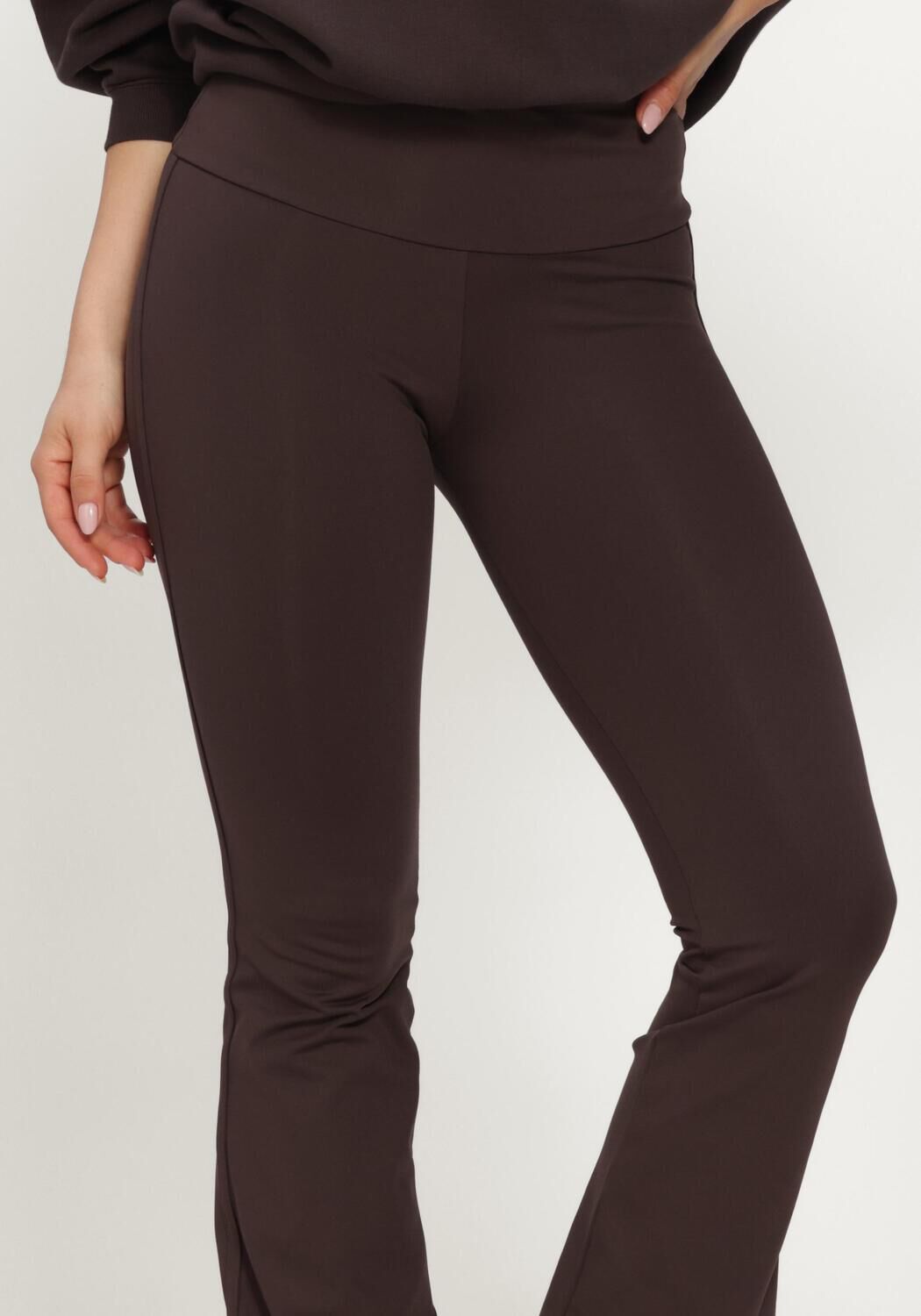 Braune DEBLON SPORTS Schlaghose CELINE FLARED LEGGINGS - large