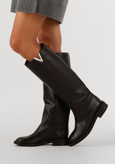 Schwarze VIA ROMA 15 Hohe Stiefel LUXURY 4416 - large