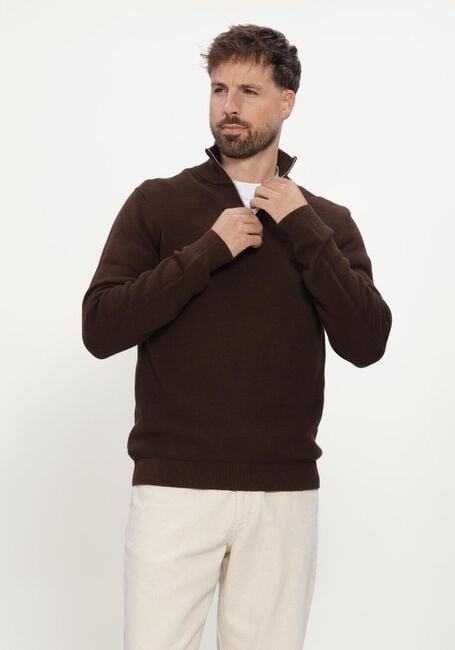 Blaue SELECTED MEN Pullover SLHDANE LS KNIT STRUCTURE HALF ZIP NOOS - large