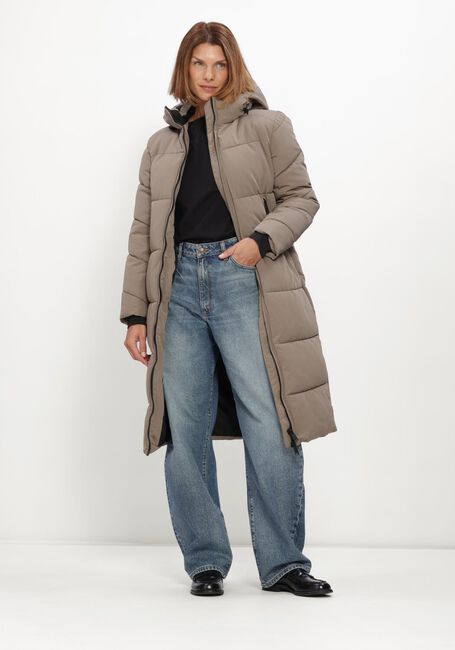 Taupe WITHBLACK Wattierte Jack WBLGLORIAN LONG PUFFER COAT - large