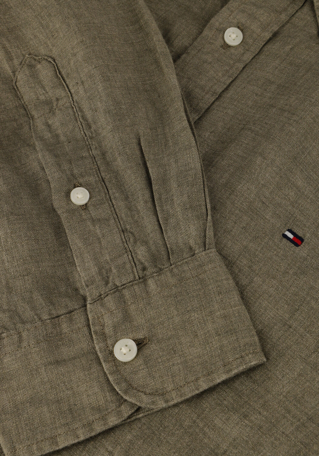 Gr&uuml;ne TOMMY HILFIGER Casual-Oberhemd PIGMENT DYED LI SOLID RF SHIRT - large