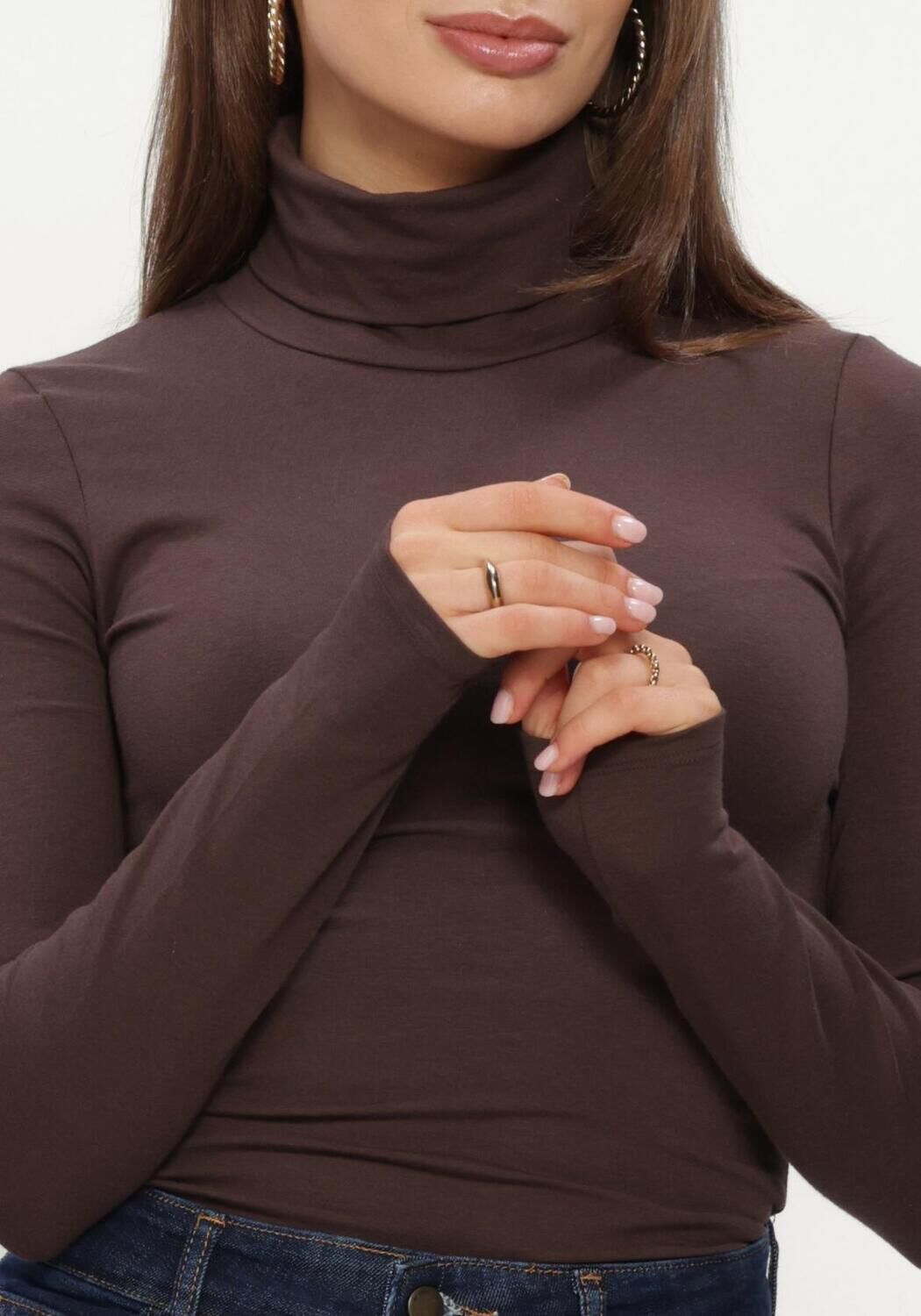 Braune MODSTR&Ouml;M Rollkragenpullover TANNER - large