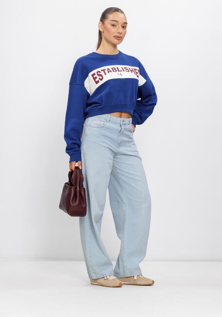 Hellblau ALIX THE LABEL Wide jeans LADIES WOVEN FLOWY DENIM PANTS - large