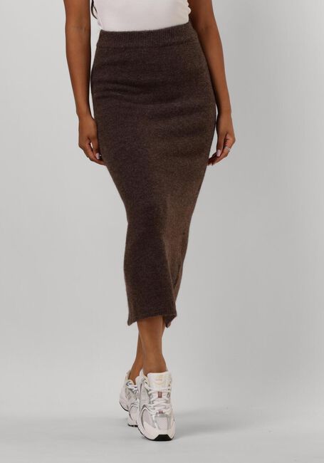Braune NEO NOIR Midirock ASHANTI KNIT SKIRT - large