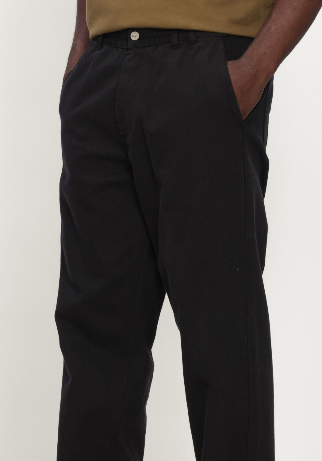 Schwarze FOR&Eacute;T Hose CLAY TWILL PANTS - large