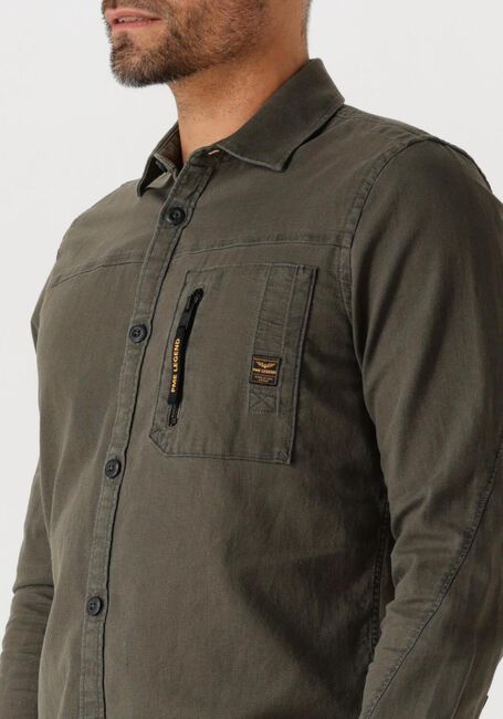 Grüne PME LEGEND Casual-Oberhemd LONG SLEEVE SHIRT MATTWEAVE - large