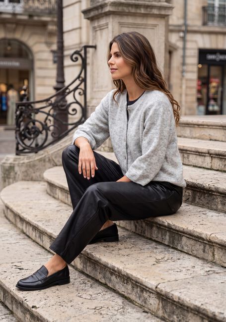 Graue KNIT-TED Strickjacke MEG CARDIGAN - large