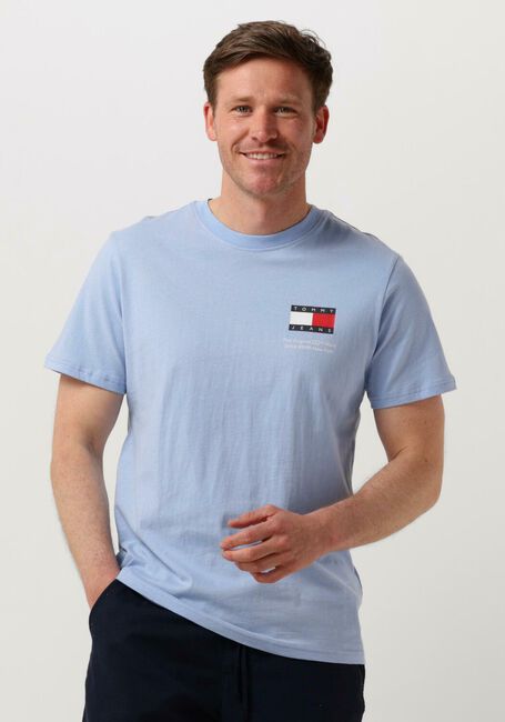 Hellblau TOMMY JEANS T-shirt TJM SLIM ESSENTIAL FLAG TEE - large